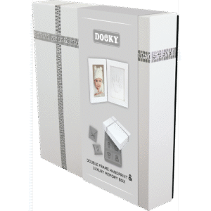Conjunto moldura dupla branca e caixa de memória (Gift Set Handprint double frame white and memory box) - Image 8