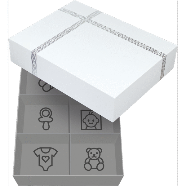 Conjunto moldura dupla branca e caixa de memória (Gift Set Handprint double frame white and memory box) - Image 7
